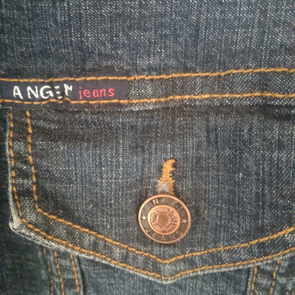 Denim Jacket By Angel. Little Bit Of Stretch. - Picture 4 of 6